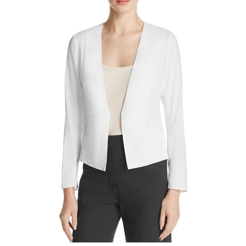 Brand new white linen Theory Benefield jacket